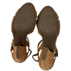 ANN KLIEN FLEX CARAMEL WEDGES SIZE 11 M NEW