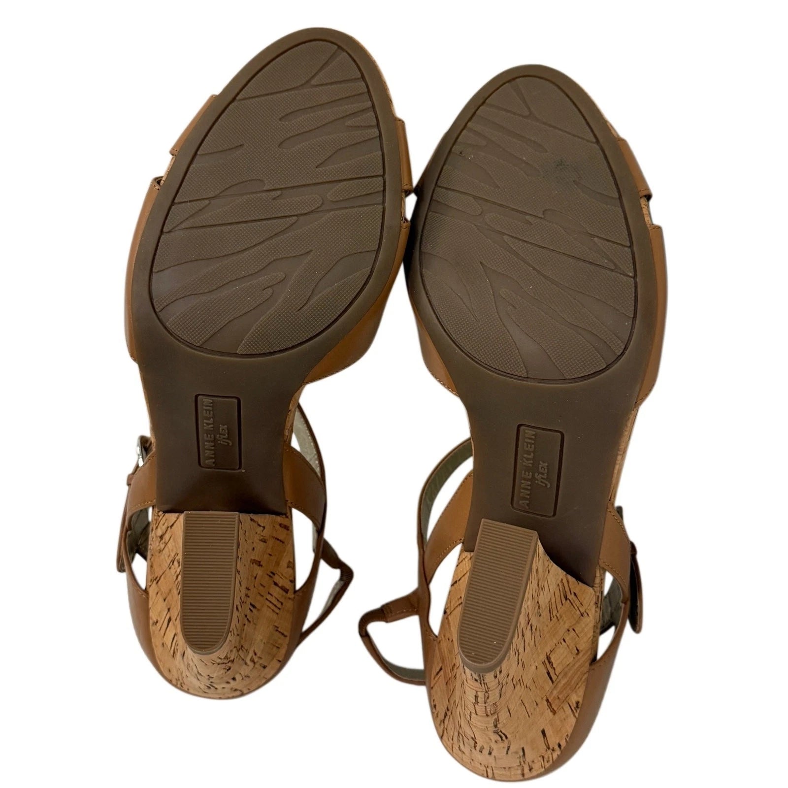 ANN KLIEN FLEX CARAMEL WEDGES SIZE 11 M NEW