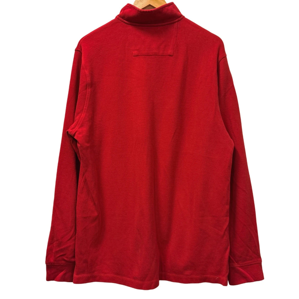 Chaps men's red cotton zipper top