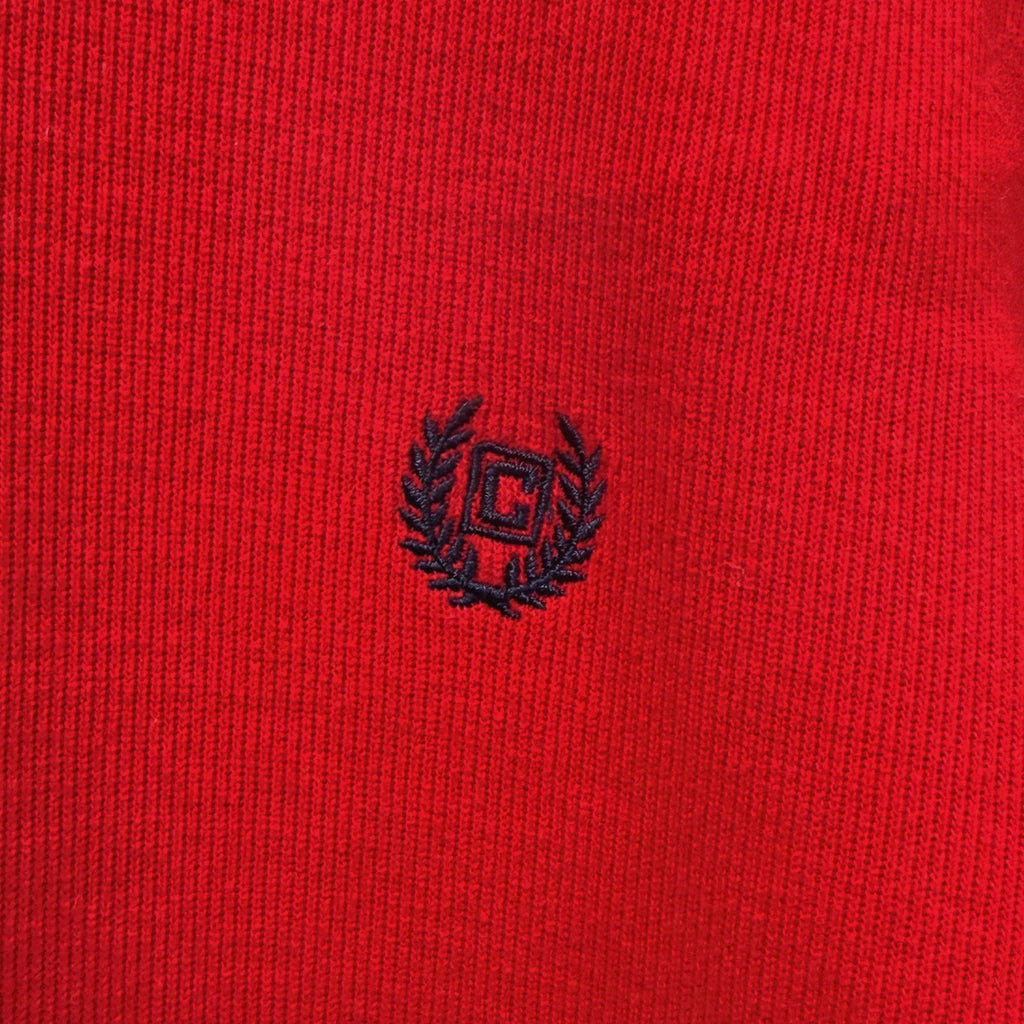 Chaps men's red cotton zipper top