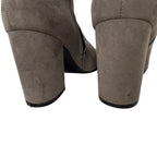 Women 8.5 Kenneth Cole grey high boots with zipper block heels