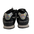 Reebok Black Classic Sneakers Women Size 4.5 US Holographic Detail Retro Style