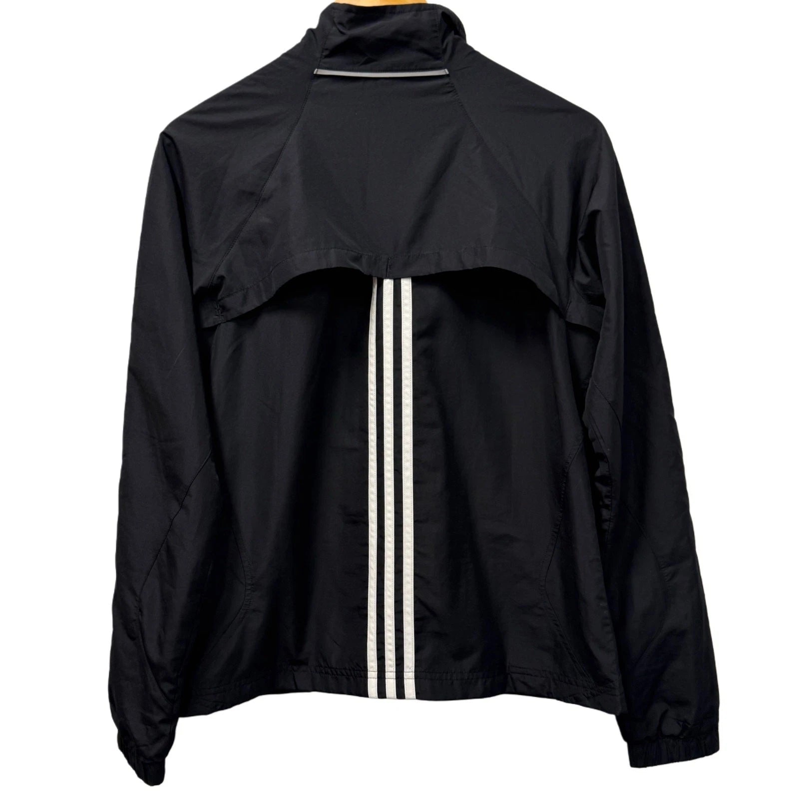 Adidas Women’s Black Lightweight Zip-Up Jacket Windbreaker Athletic Running Size M