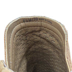 Vince Camuto Perforated Peep Toe Booties Tan Suede Block Heel Size 8.5