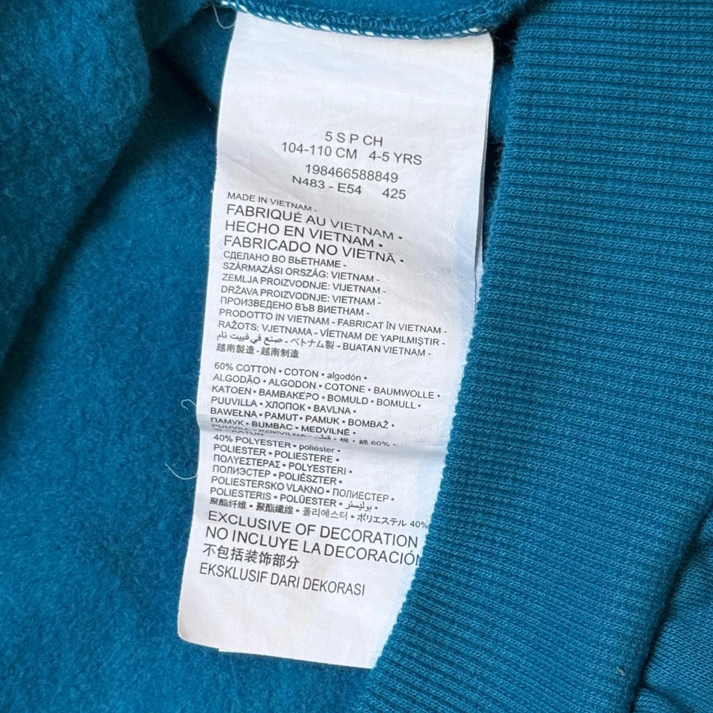 Kids Nike Sweatshirt in Teal Blue Size S 14/16