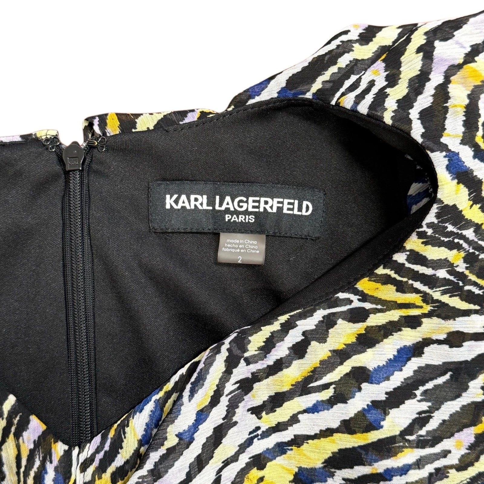 KARL LAGERFELD ZEBRA PRINT WOMAN'S DRESS SIZE 2
