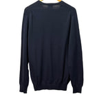 NEW Jos A Bank Traveler Pima Cotton Sweater Men’s Large Navy V-Neck Lightweight