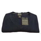 NEW Jos A Bank Traveler Pima Cotton Sweater Men’s Large Navy V-Neck Lightweight