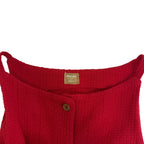 Free Est. red cotton vest shirt button down for woman is size s/p