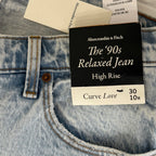 Abercrombie & Fitch light blue woman's jeans high rise in size 30/10 regular NEW