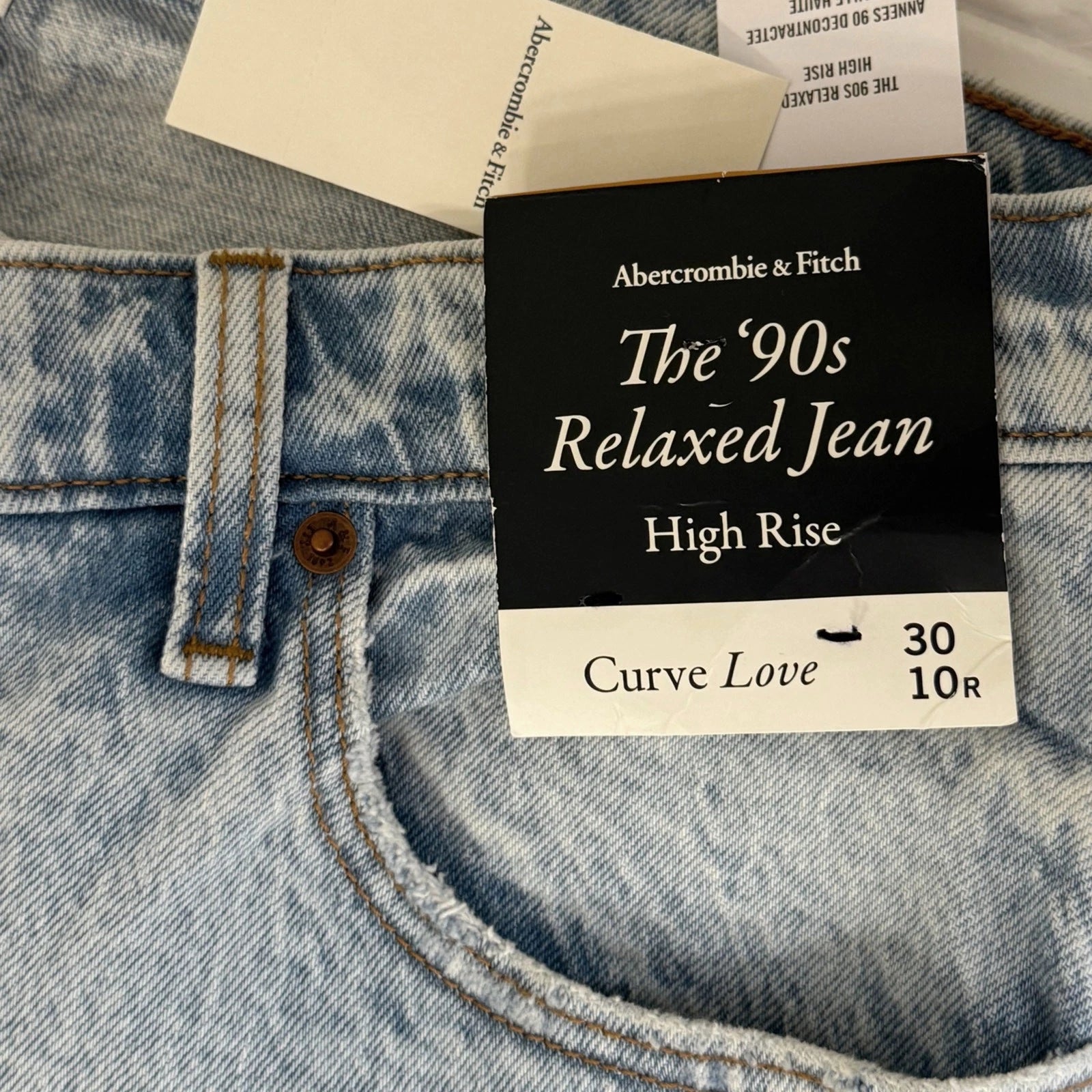 Abercrombie & Fitch light blue woman's jeans high rise in size 30/10 regular NEW