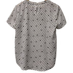 Loft woman's xs white blouse with black flower details