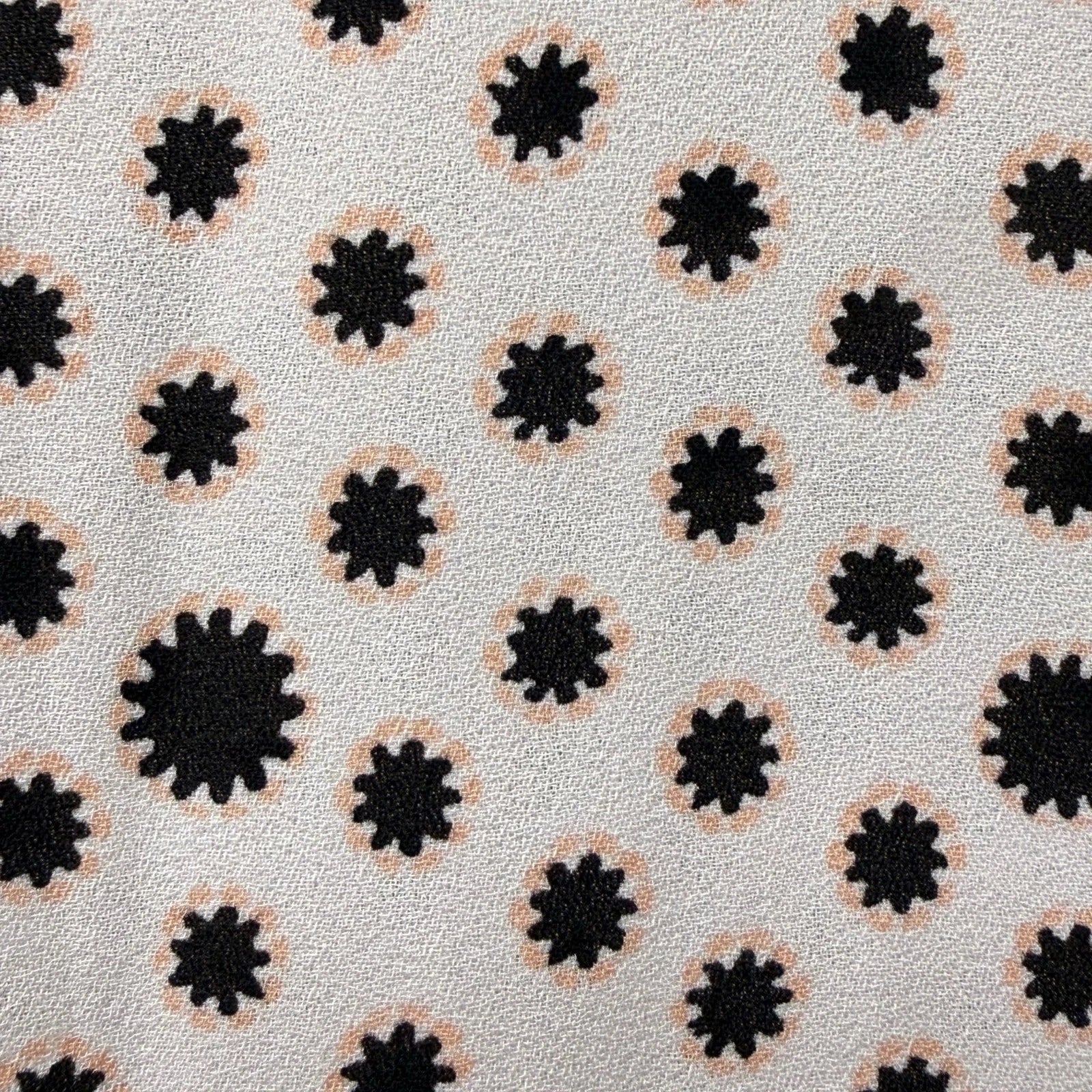 Loft woman's xs white blouse with black flower details