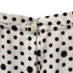 Loft woman's xs white blouse with black flower details