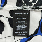 Who What Wear Floral Sleeveless Blouse Size S Black White Blue High-Low Hem Top
