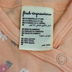 First impressions baby girl pants and top set in floral pink size  3-6 month